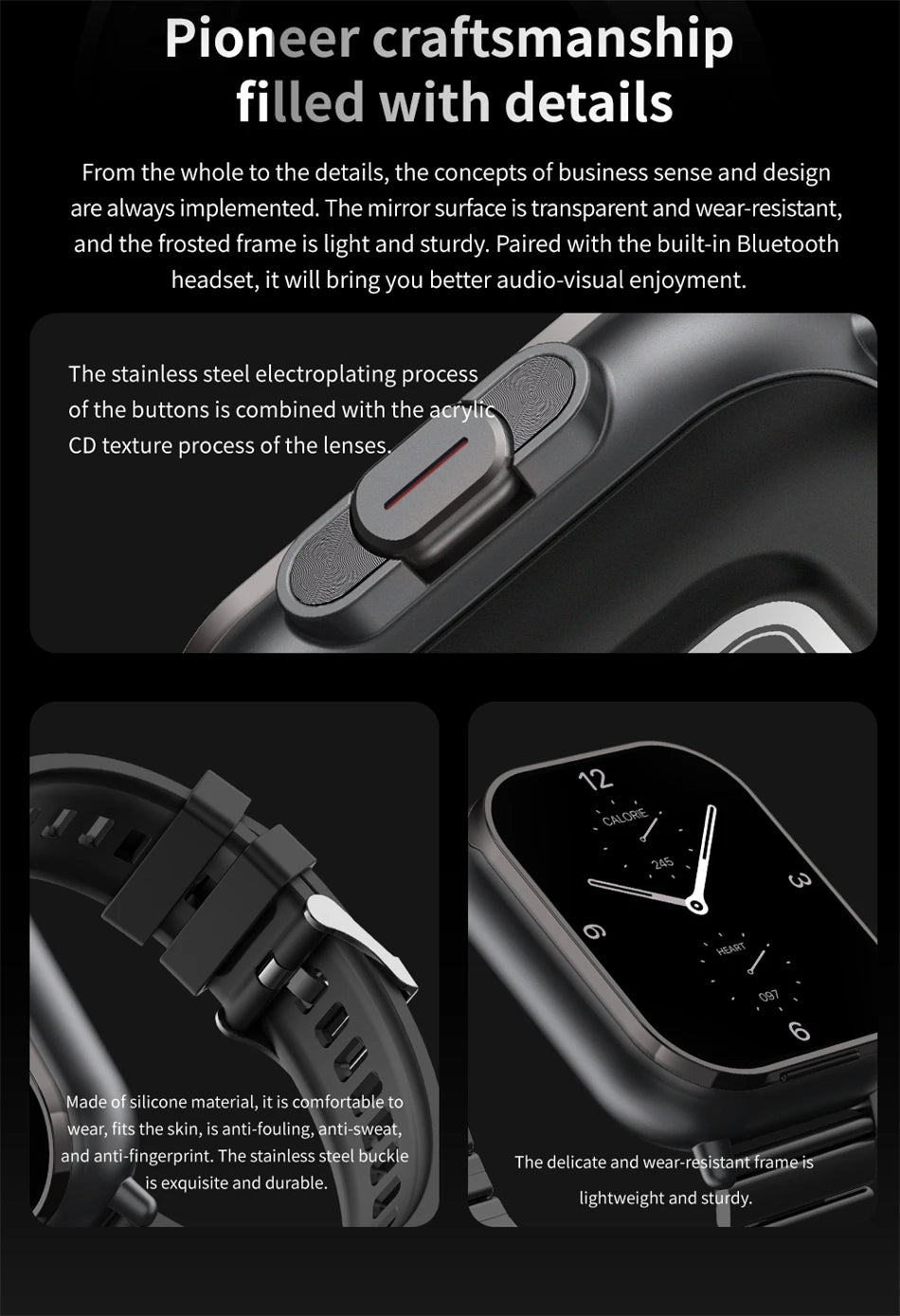 Montre intelligente connectée 2 en 1 avec écouteurs + Bracelet OFFERT