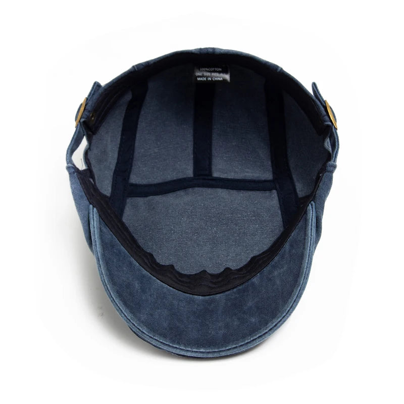 Béret Vintage en Denim Réglable Homme