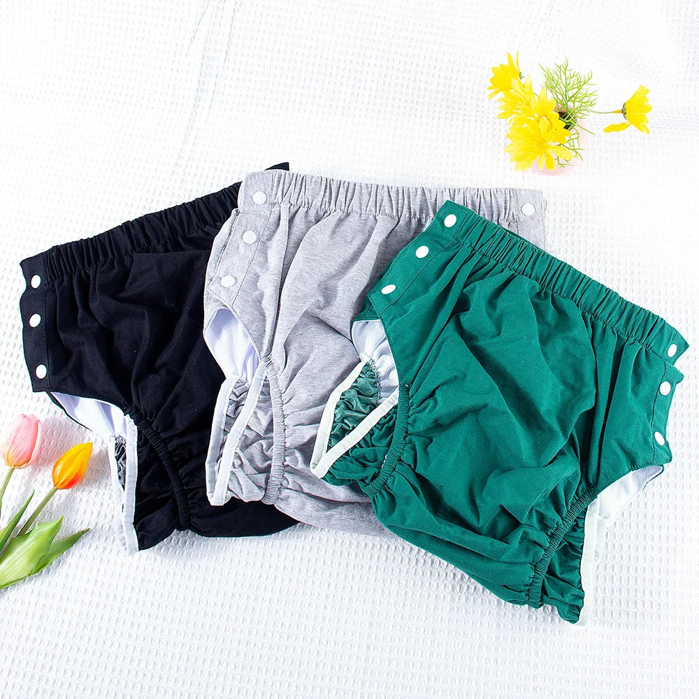 Couche-Culotte d’Incontinence Adulte Lavable en Coton – Réutilisable, Anti-Fuite, Confortable pour Homme et Femme