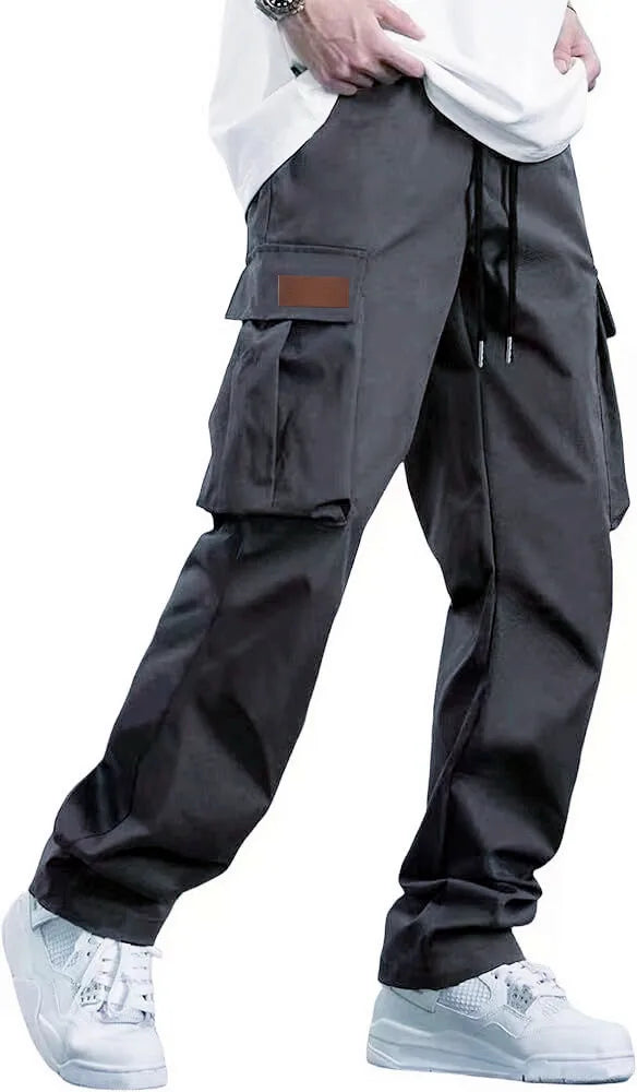 Pantalon Cargo Homme en Sergé – Coupe Décontractée avec Cordon – Sport, Randonnée & Outdoor