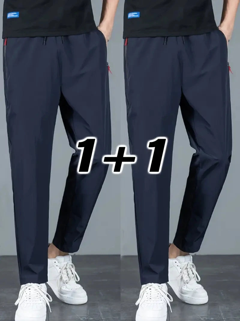Lot de 2 Pantalons Décontractés Stretch Coupe Droite - Homme