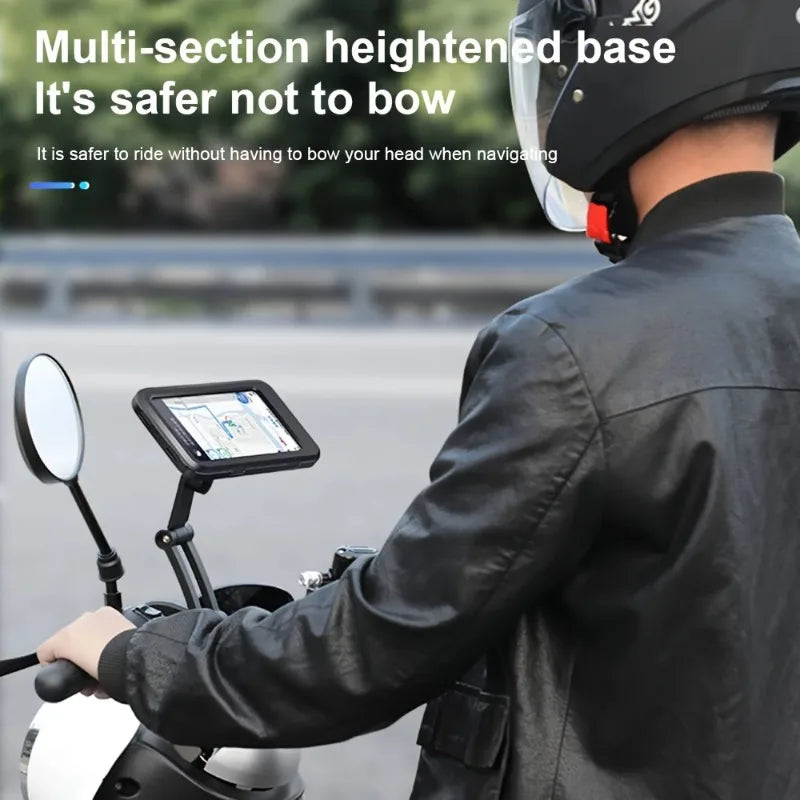 Support Téléphone Étanche Moto et Vélo – Fixation Universelle Rotative 360° pour Smartphone et GPS