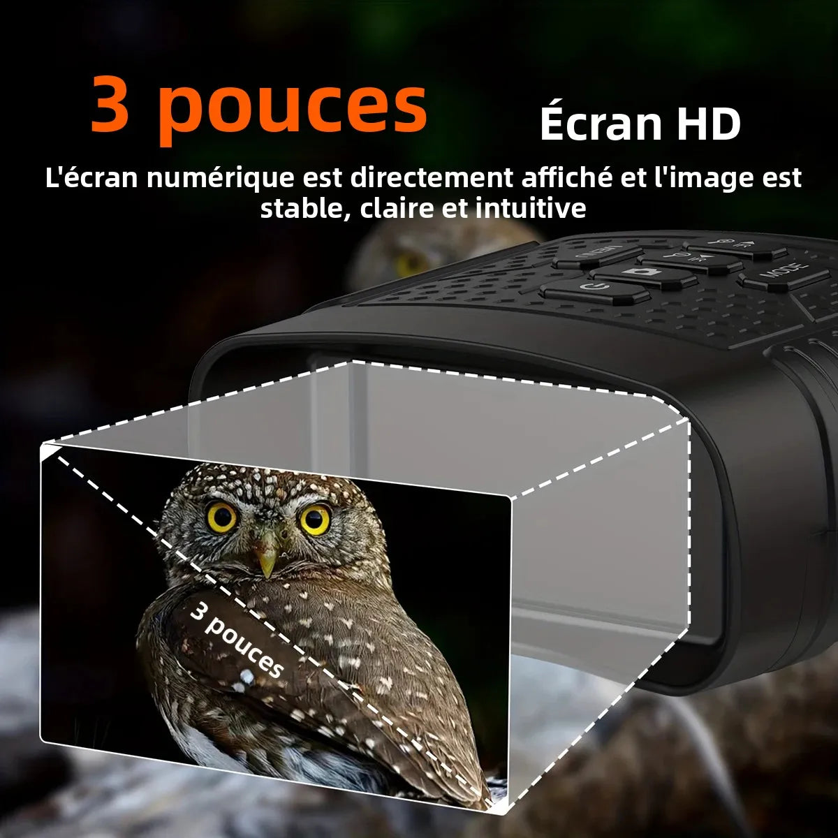 Jumelles Infrarouges Photos/ Vidéos, Zoom 6X & LED à 7 Niveaux