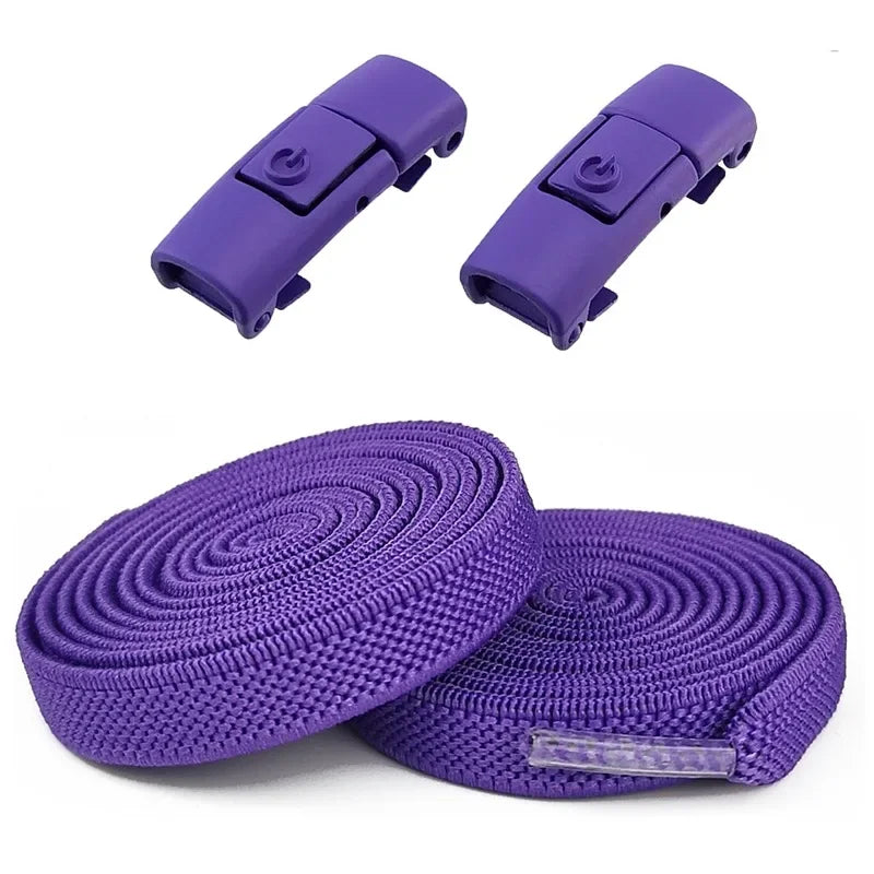 Lacets Élastiques Sans Nœuds 100CM avec Fermoirs Rapides Pour Baskets et Chaussures – 16 Couleurs