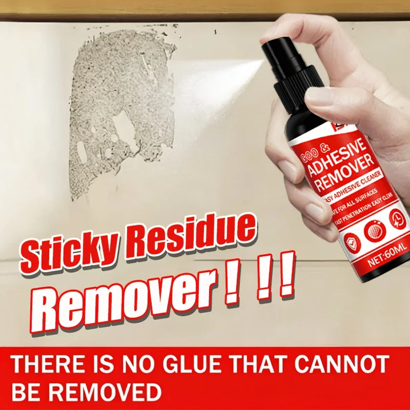 Spray Dissolvant de Colle Nettoyant Résidus d’Adhésifs & Autocollants + Raclette Incluse – 1 ACHETÉ = 1 OFFERT