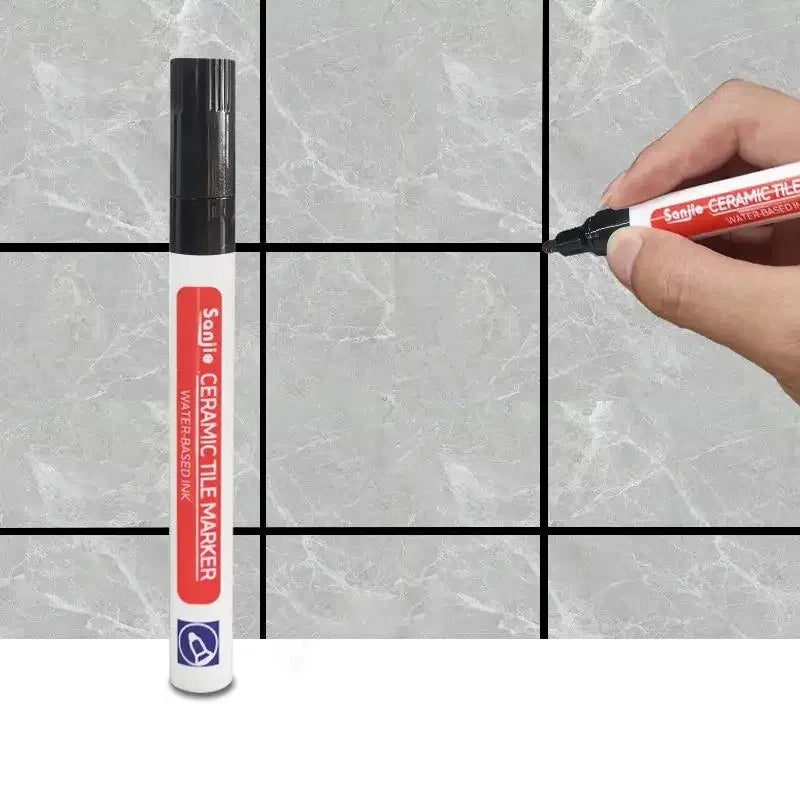 3x Stylo marqueur blanc étanche pour joints de carrelage — retouche mur, sol et salle de bains