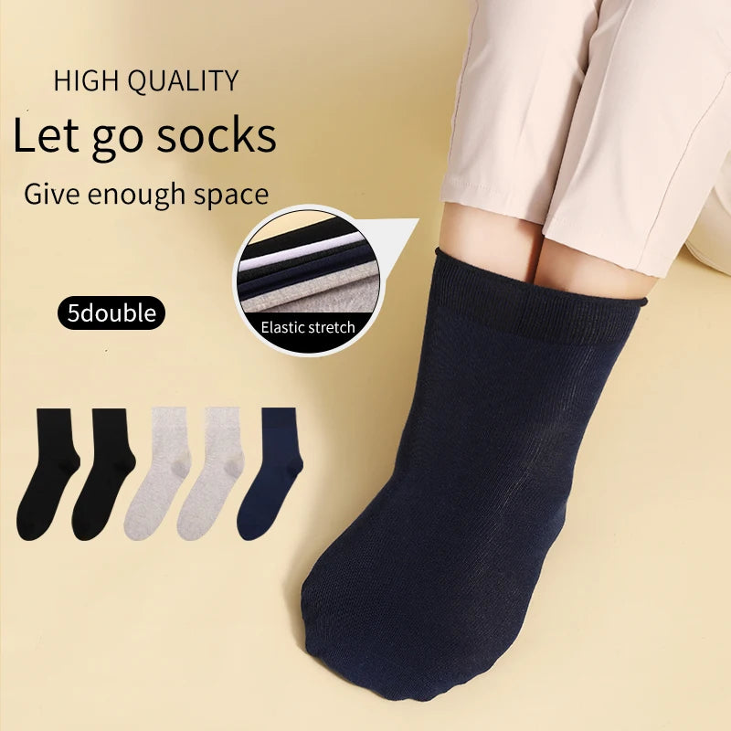Lot de 5 Paires de Chaussettes Homme Grande Taille 43–50 – Coton Confortable, Bord Souple & Non Oppressant