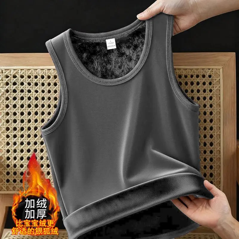 Débardeur Thermique Homme Doublé Polaire Épais & Chaud – Grandes Tailles