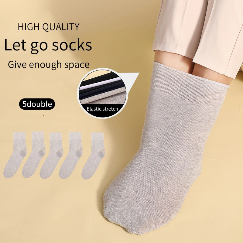 Lot de 5 Paires de Chaussettes Homme Grande Taille 43–50 – Coton Confortable, Bord Souple & Non Oppressant