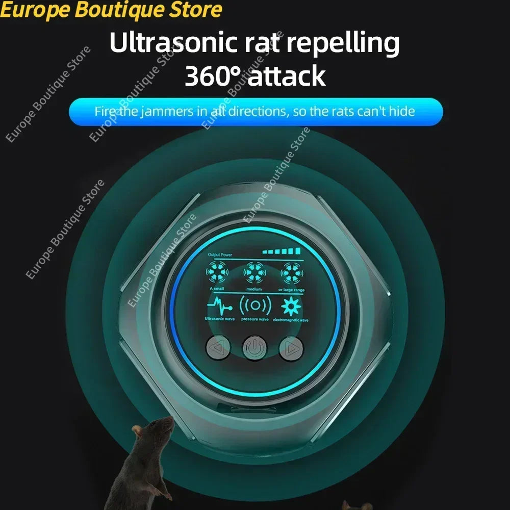 Répulsif Ultrasonique POWER MAX pour Rongeurs - 6 Modes