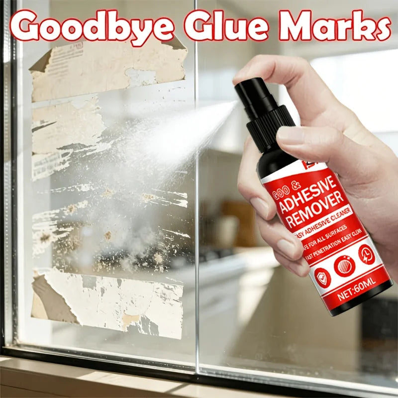 Spray Dissolvant de Colle Nettoyant Résidus d’Adhésifs & Autocollants + Raclette Incluse – 1 ACHETÉ = 1 OFFERT