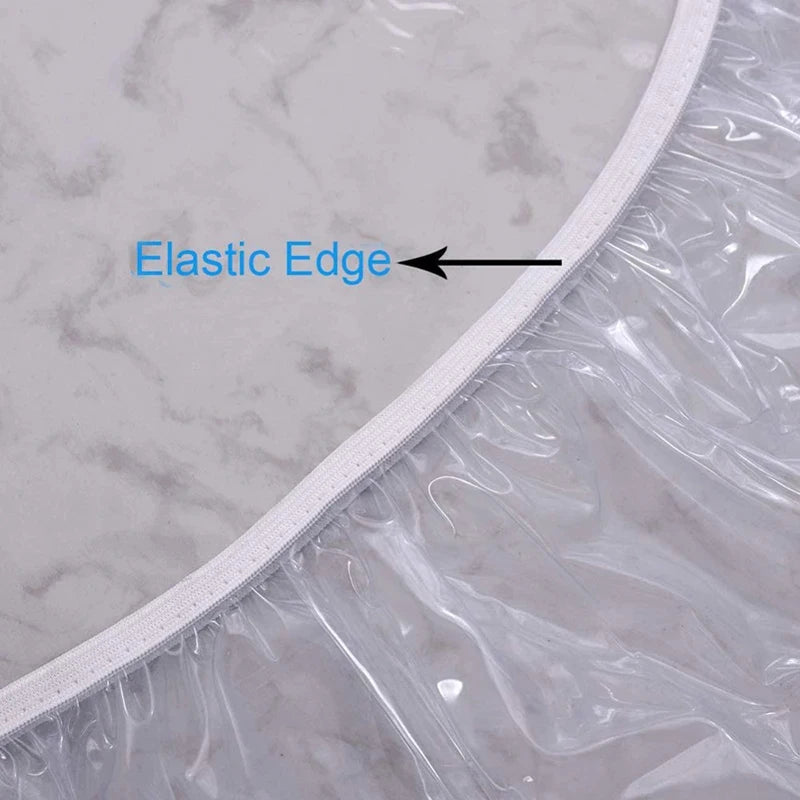 Lot de 10 Nappes Rondes Jetables Transparentes – Imperméables & Anti-Huile – 80 à 140 cm