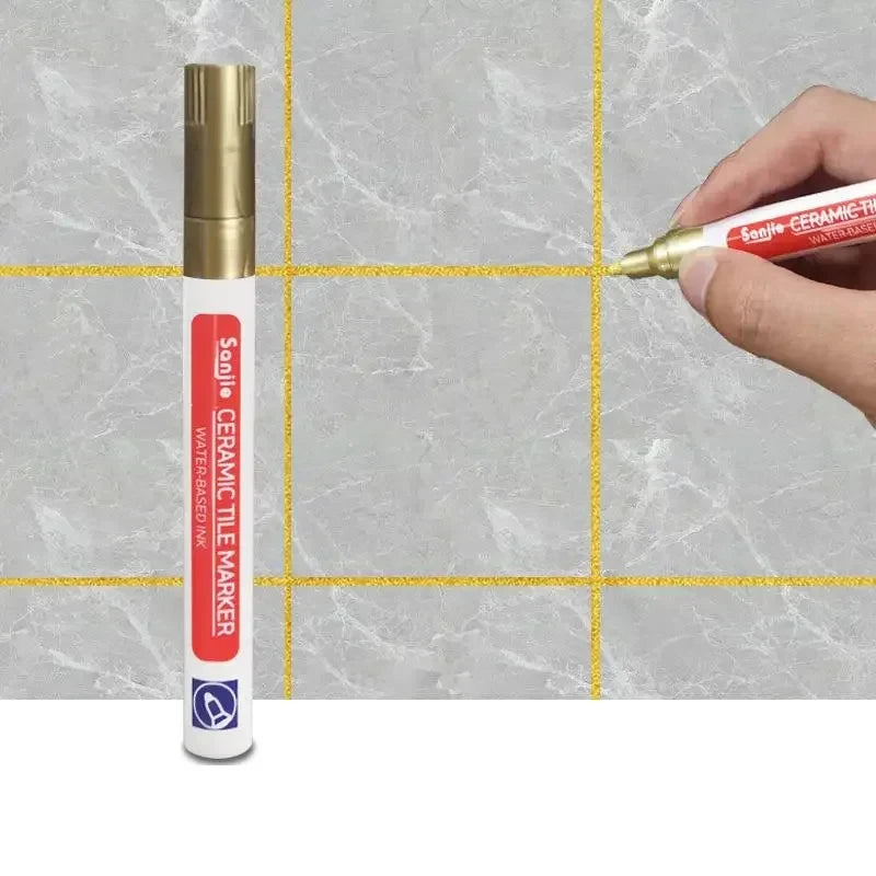 3x Stylo marqueur blanc étanche pour joints de carrelage — retouche mur, sol et salle de bains