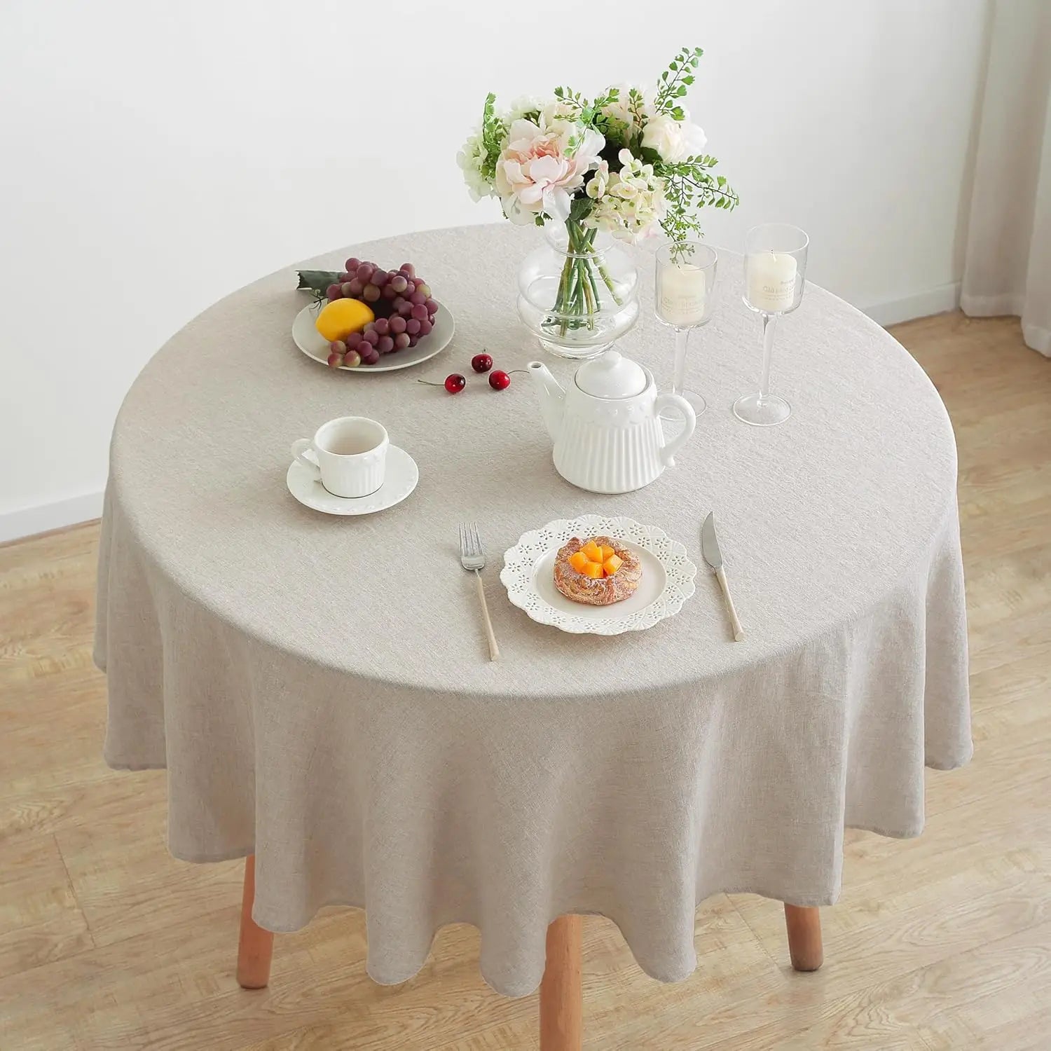 Nappe Ronde 100% Lin Français - 15 Couleurs & 10 Dimensions