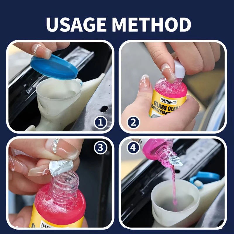 Liquide Concentré de Traitement Hydrophobe pour Pare-Brise – Protection Anti-Pluie, Anti-Buée et Clarté Longue Durée