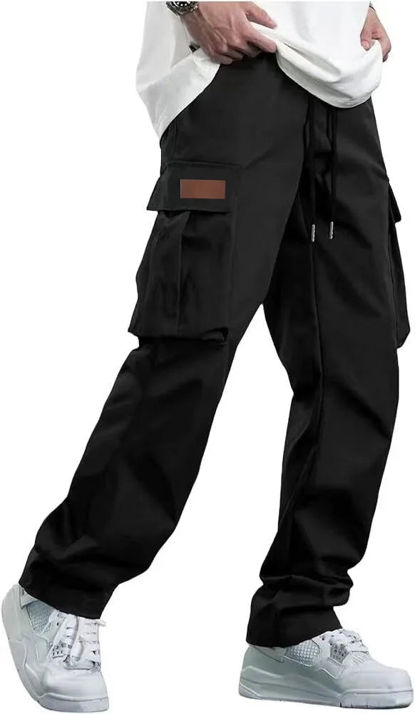 Pantalon Cargo Homme en Sergé – Coupe Décontractée avec Cordon – Sport, Randonnée & Outdoor