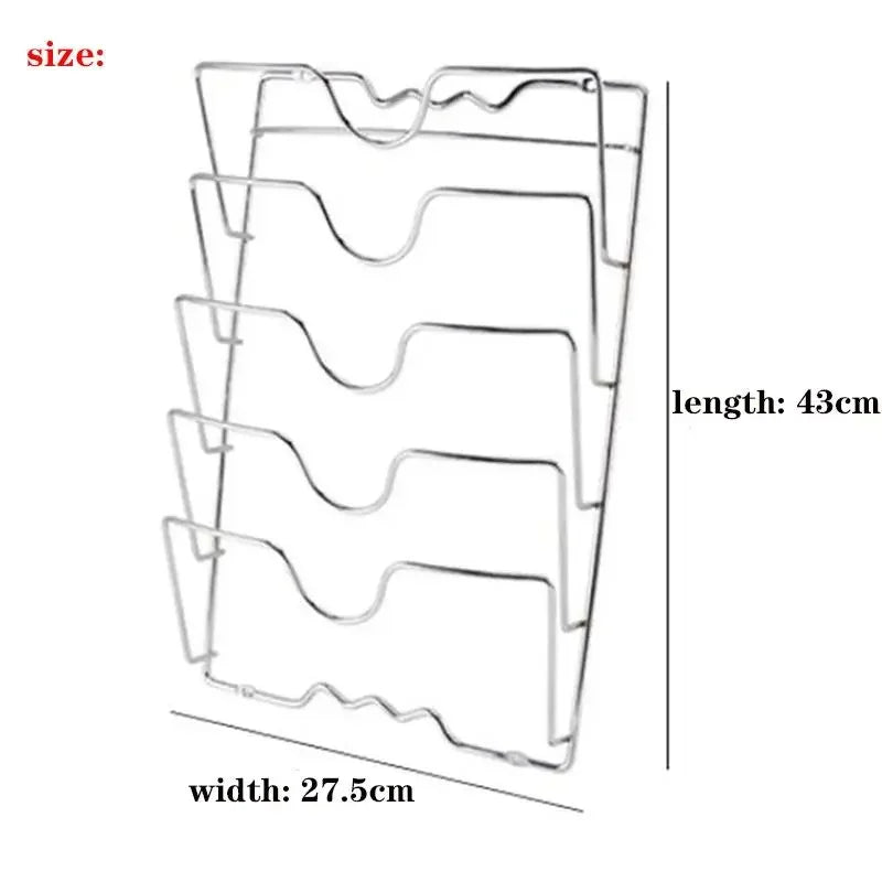 Support Mural Multifonctionnel pour Couvercles de Casserole