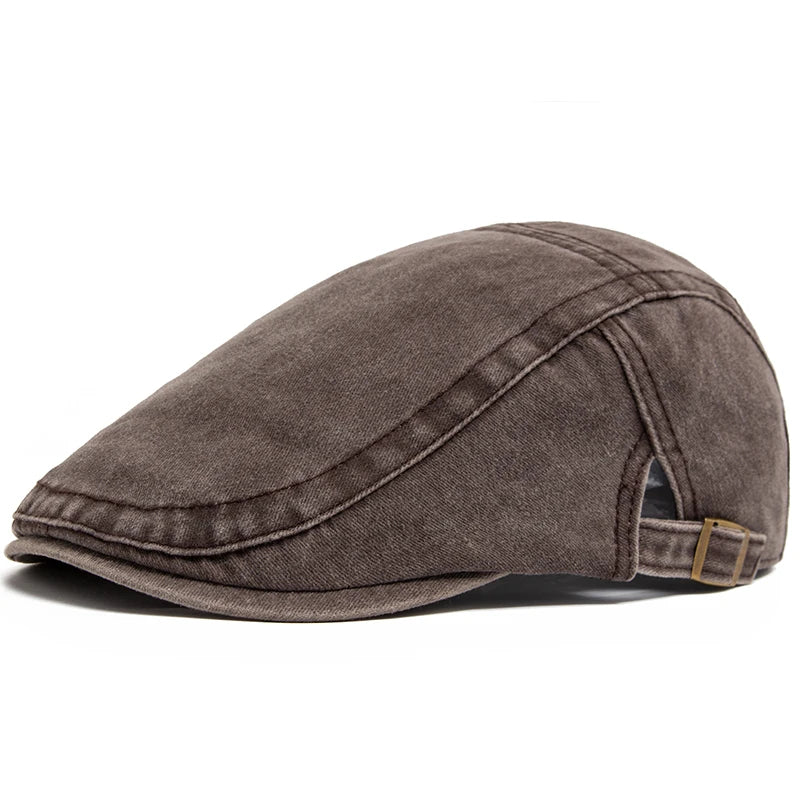 Béret Vintage en Denim Réglable Homme