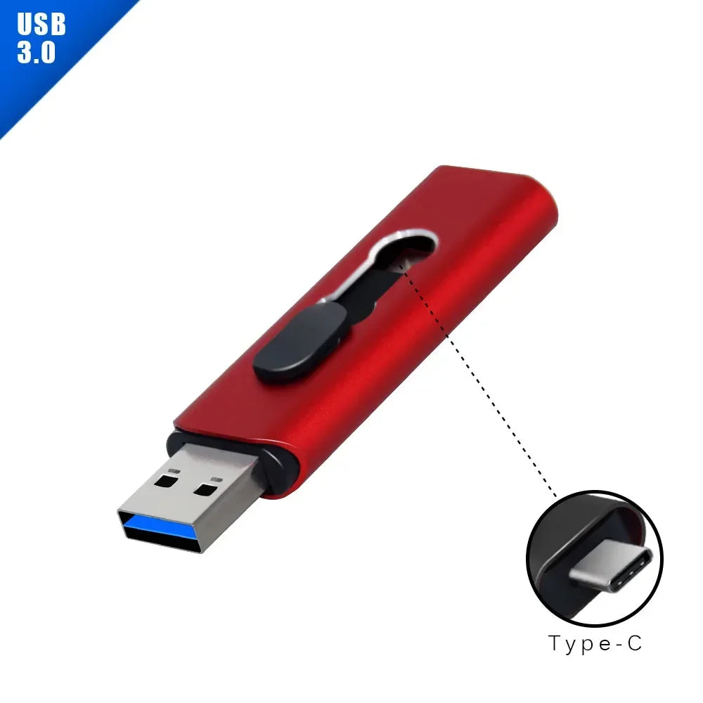 Clé USB 2 en 1 USB & Type-C Pen Drive - Jusqu'à 128GB