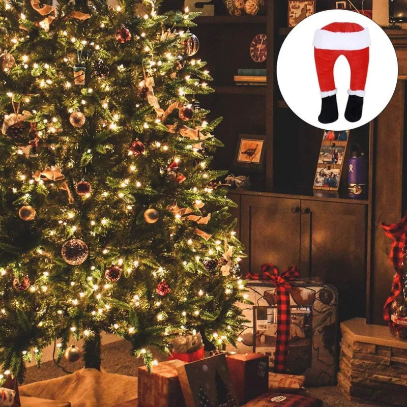 Décoration Jambes de Père Noël Flexibles