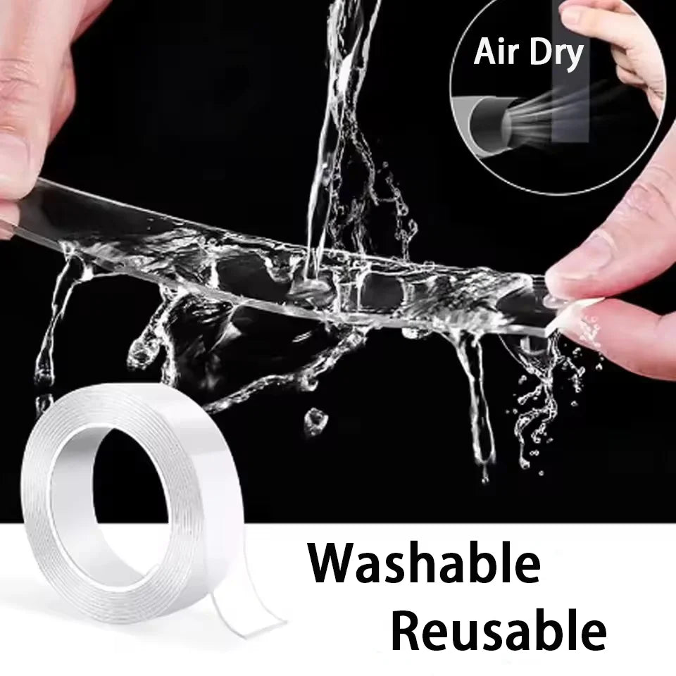 Cinta adhesiva de doble cara transparente y gruesa