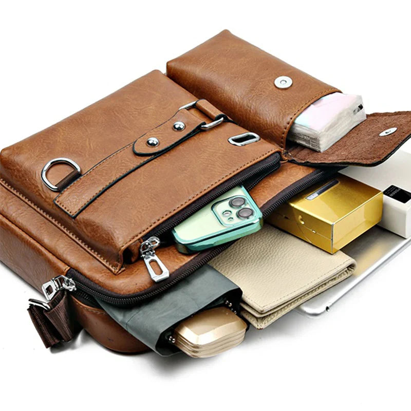 Sac Bandoulière à Multi-Poches en Cuir PU