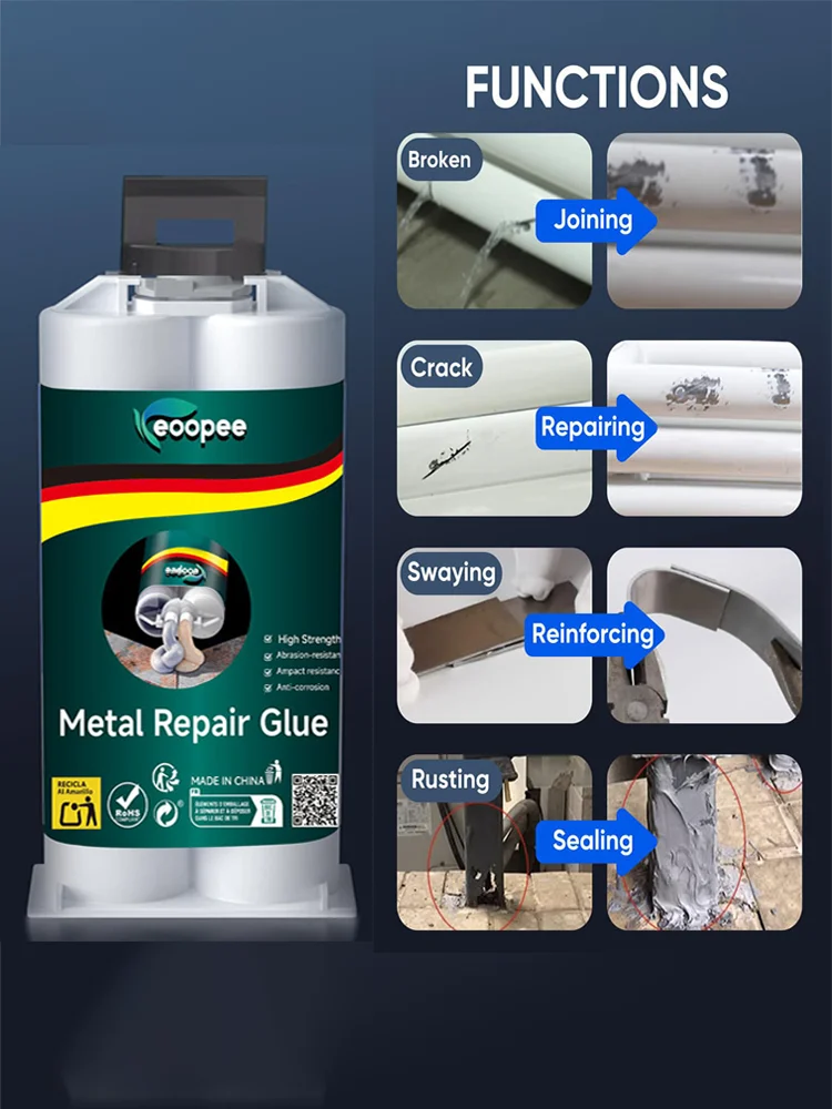 Colle de Réparation Métallique AB 2 ACHETÉES = 1 OFFERTE - Soude Instantanément