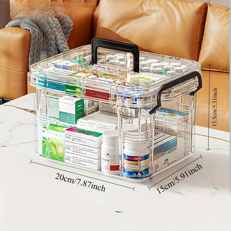 Boîte de Rangement pour Médicaments à 2 Étages