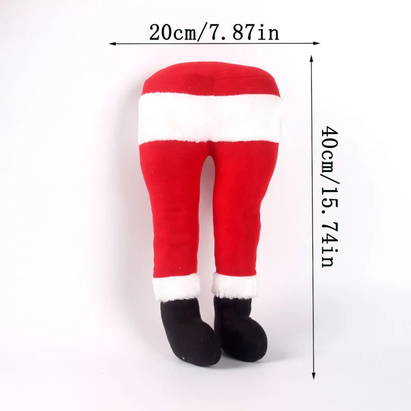 Décoration Jambes de Père Noël Flexibles