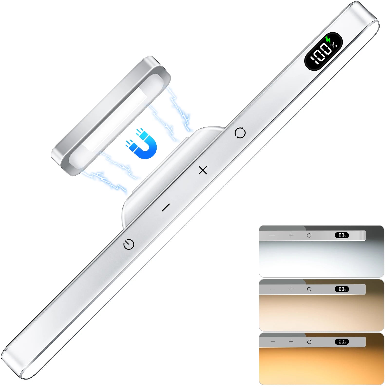 Lampe LED Magnétique 3 Couleurs - 2500mAh