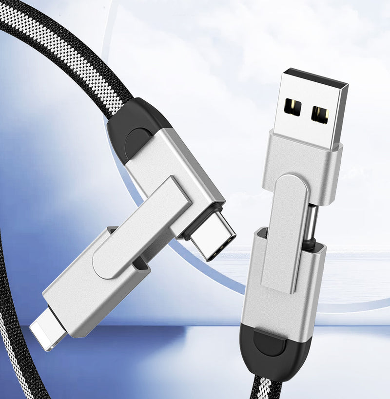 Câble USB 4en1 en métal - Charge Rapide