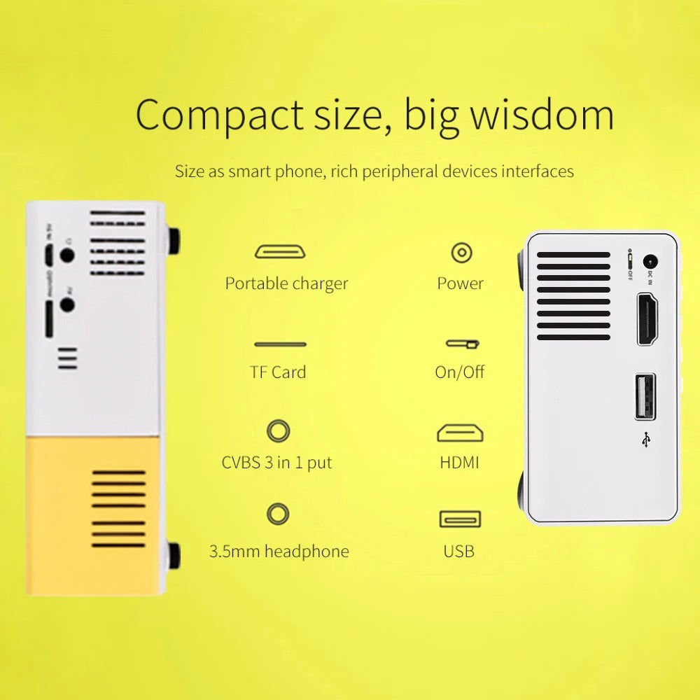 Mini Projecteur de Home Cinéma 300 Lumens