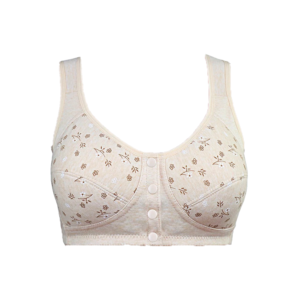 Soutien-gorge 100% coton à imprimé floral