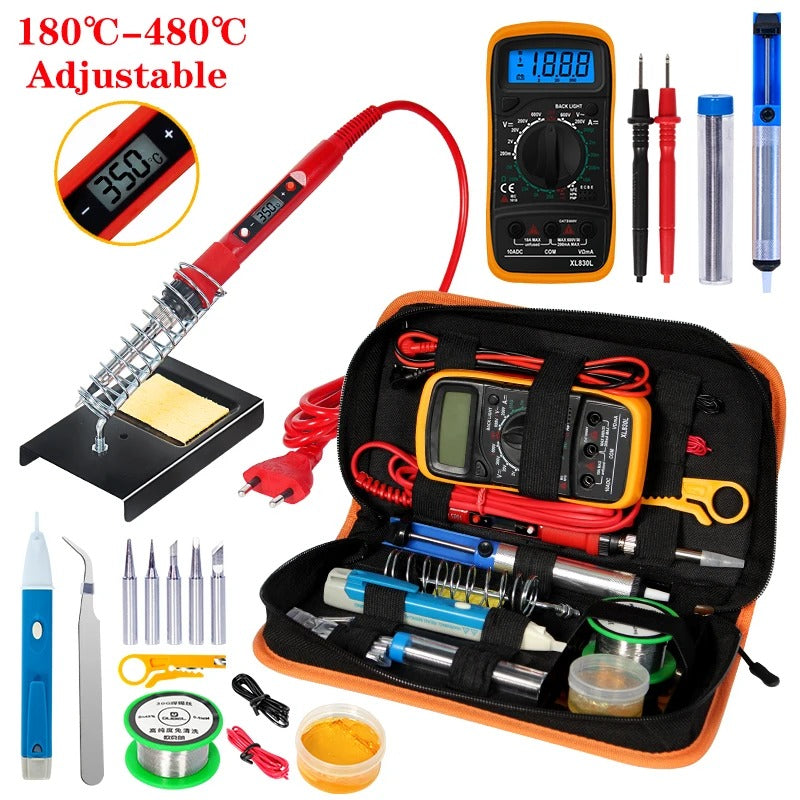 Kit de fer à souder à température réglable + Multimètre