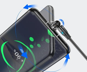 NOUVEAU - Câble Magnétique USB Rotatif (type C, micro, iPhone)