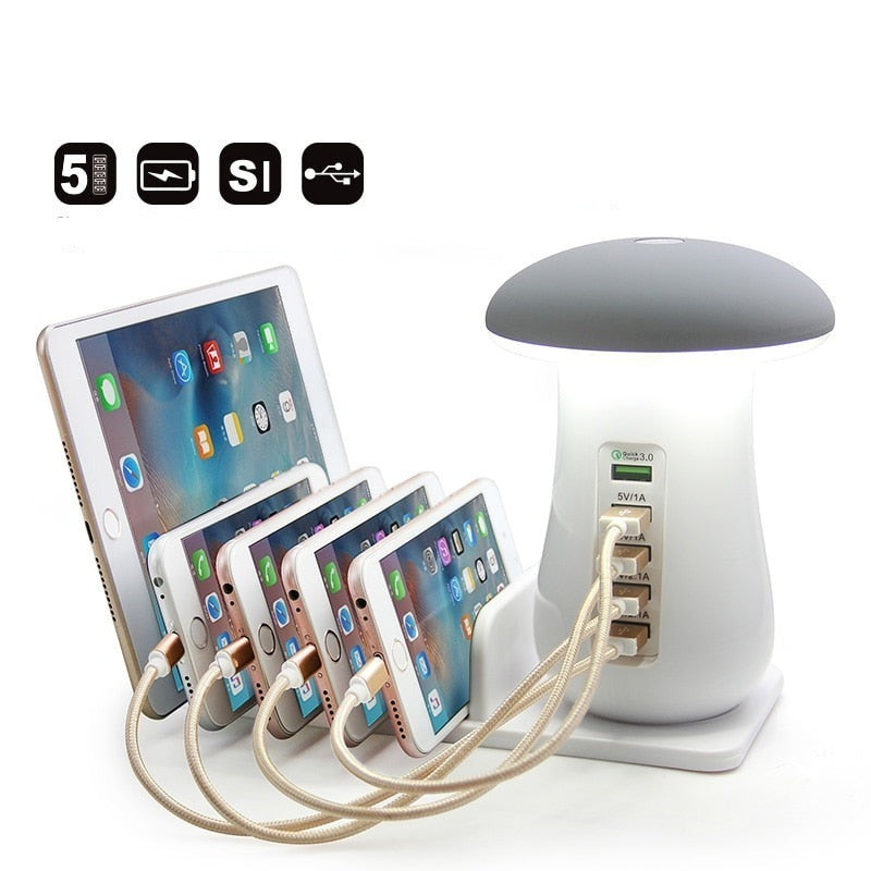 Station de Charge Lumineuse Multi Ports USB