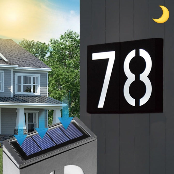 Numéro de maison solaire