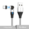 NOUVEAU - Câble Magnétique USB Rotatif (type C, micro, iPhone)