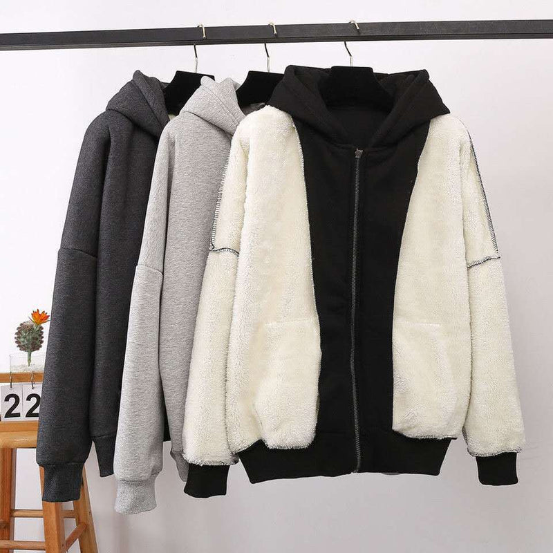 Sweat zip fourré
