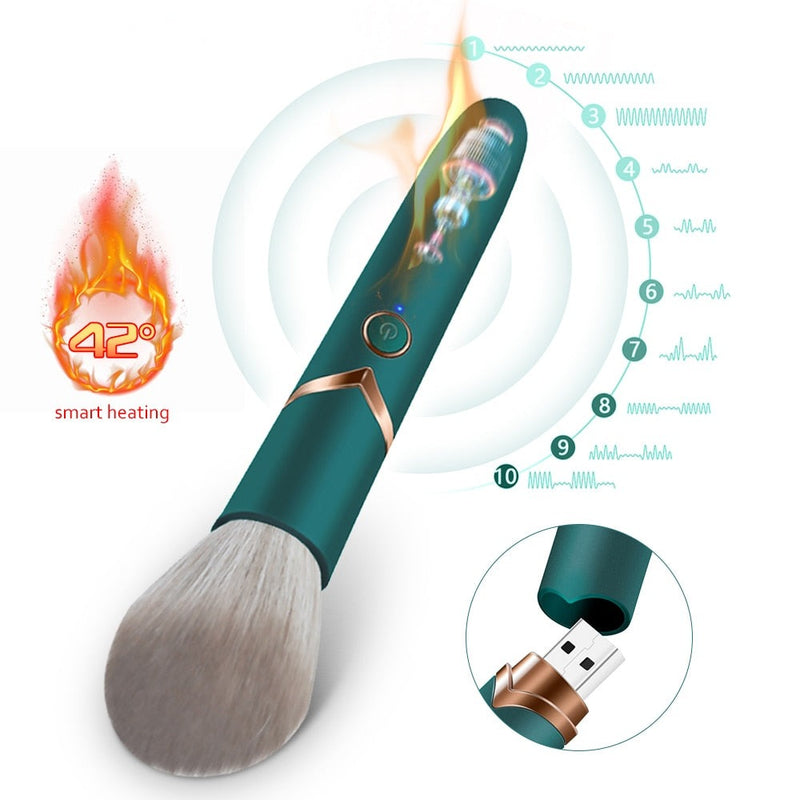 Vibromasseur pinceau de maquillage