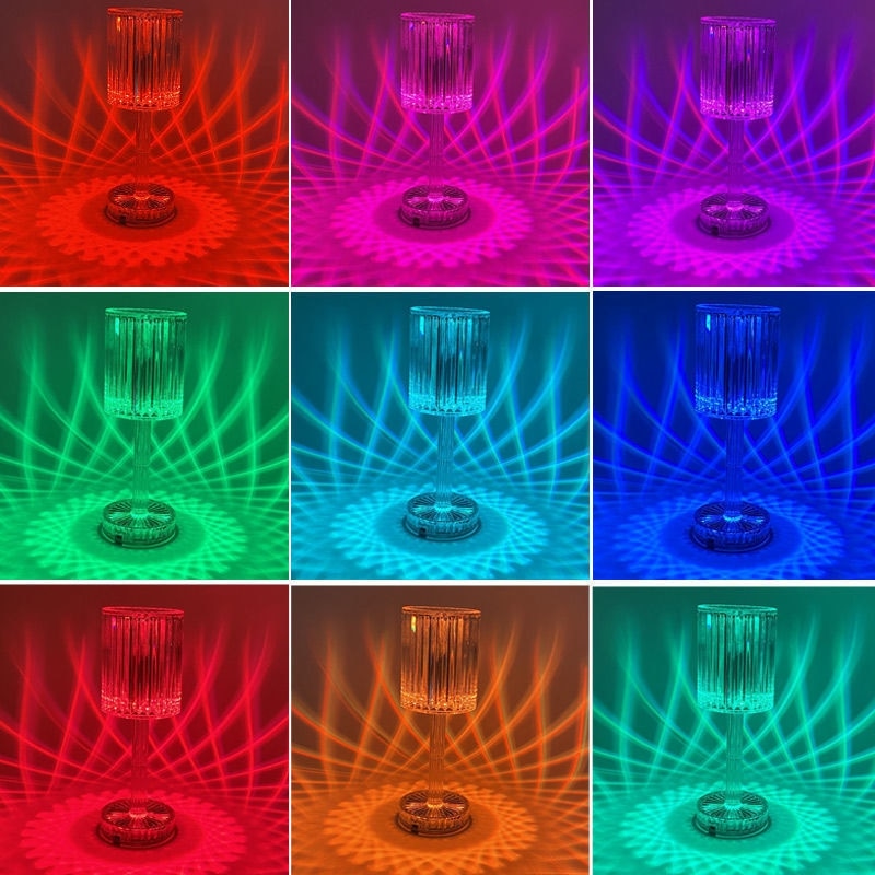 Lampe Effet Cristal Multicolore