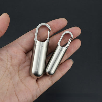 2x Mini Porte Clé Boîte à Pilules Waterproof