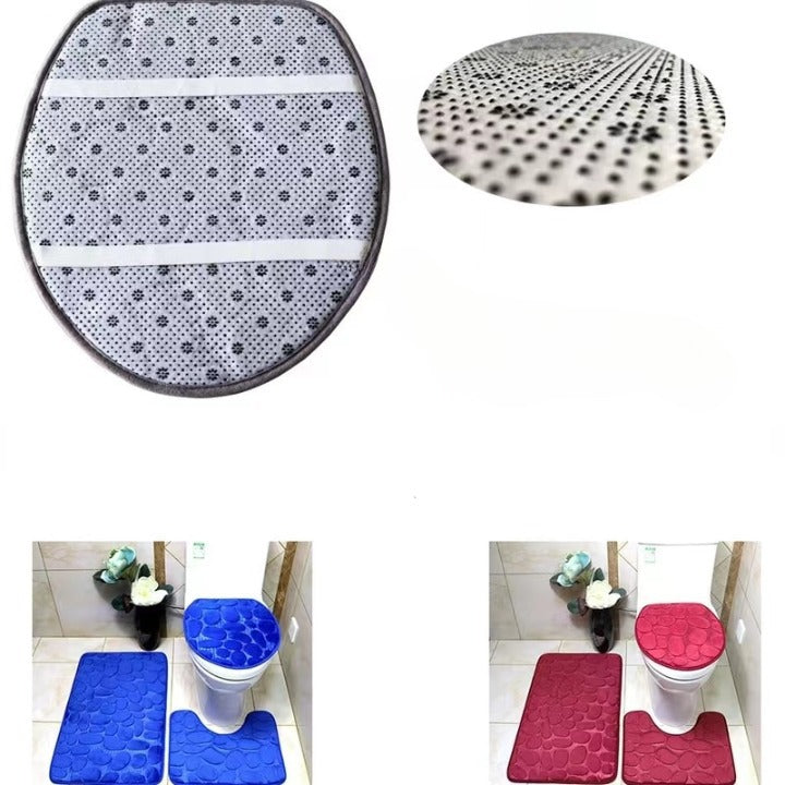 Ensemble de 3 tapis de salle de bain moelleux et absorbant