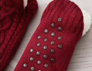 Chaussons-Chaussettes Fourrés