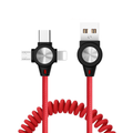 Câble USB tressé 3en1