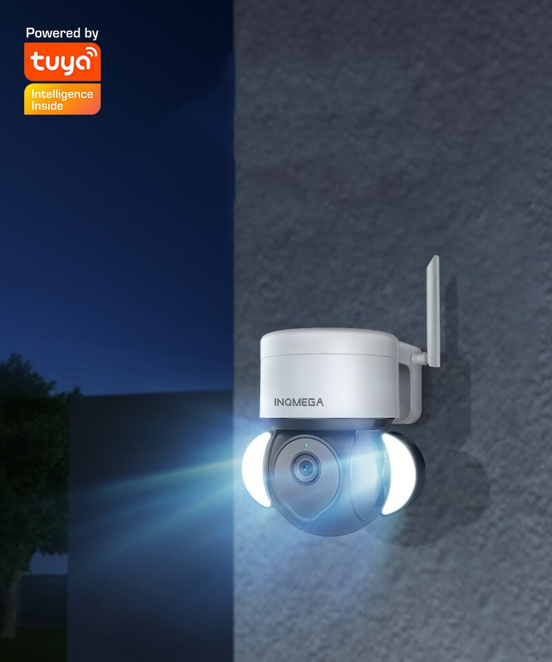 Caméra de surveillance avec lampe intégrée