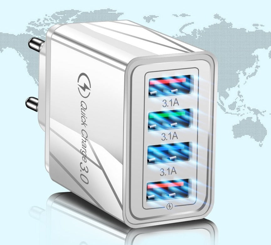 Chargeur 4 Ports USB - Rapidité +