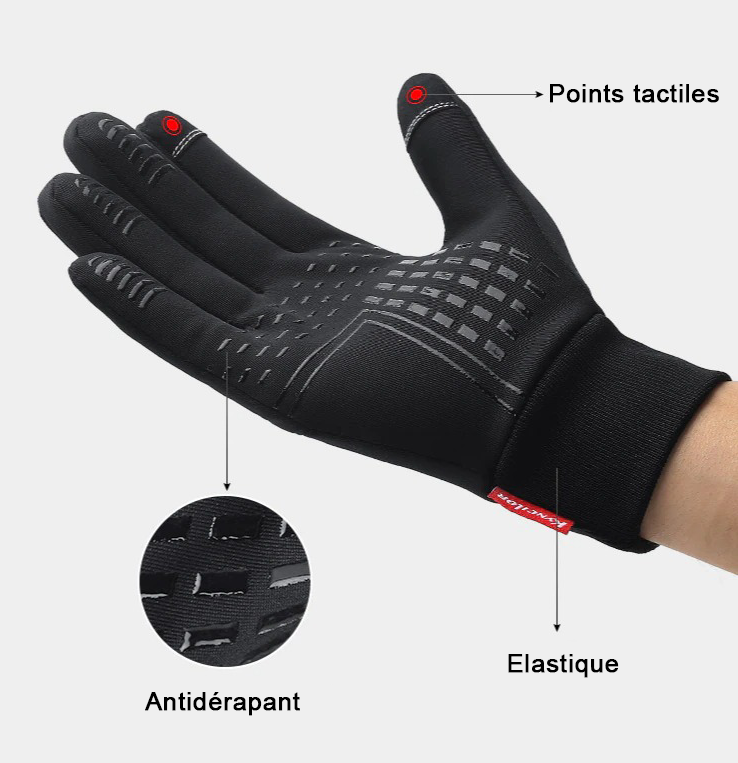 Gants d'hiver imperméable et tactile