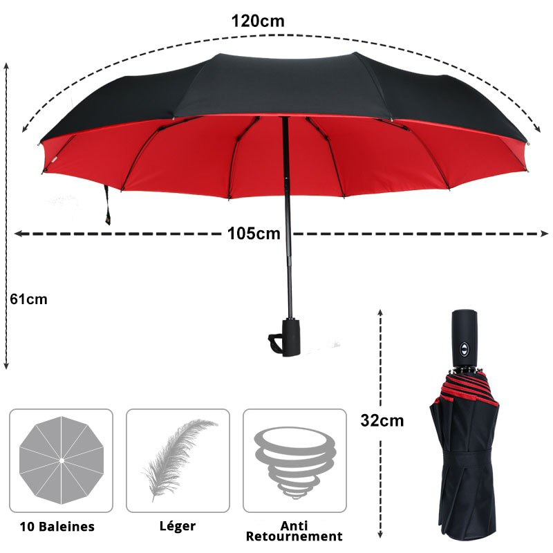 Parapluie XXL Résistance Renforcée