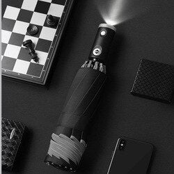 Parapluie réversible avec lampe LED